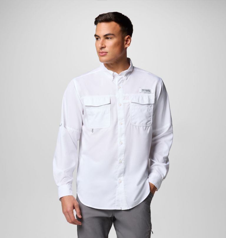 camisa masculina pfg blood and guts de manga comprida com decote em v