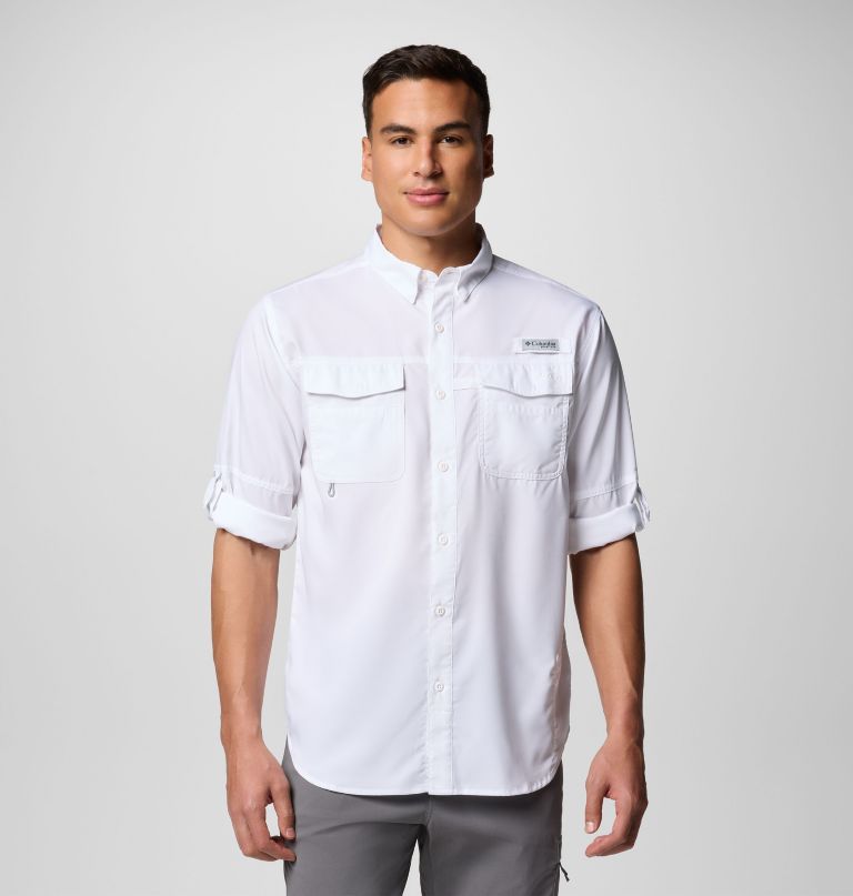 camisa masculina pfg blood and guts de manga comprida com decote em v