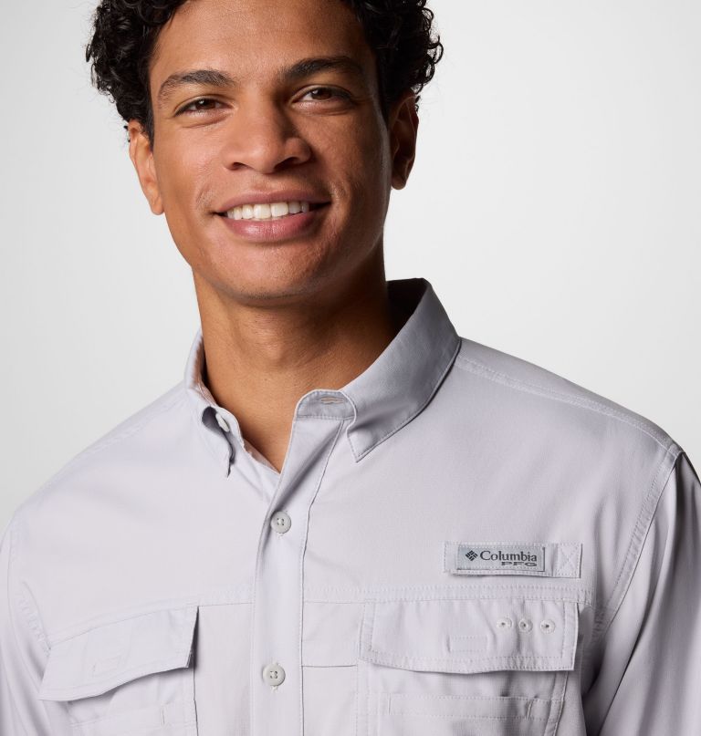 camisa masculina pfg blood and guts de manga comprida com decote em v