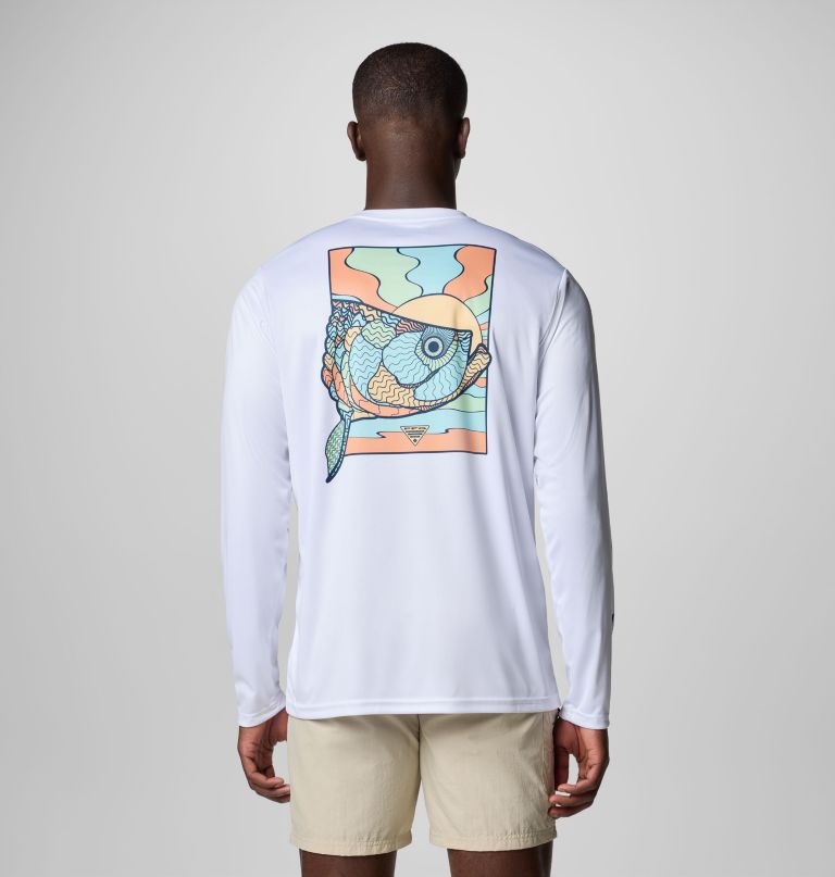 camisa de manga comprida masculina terminal tackle pfg fish shine