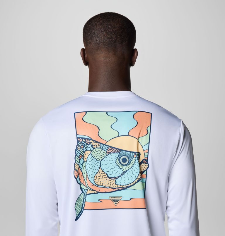 camisa de manga comprida masculina terminal tackle pfg fish shine