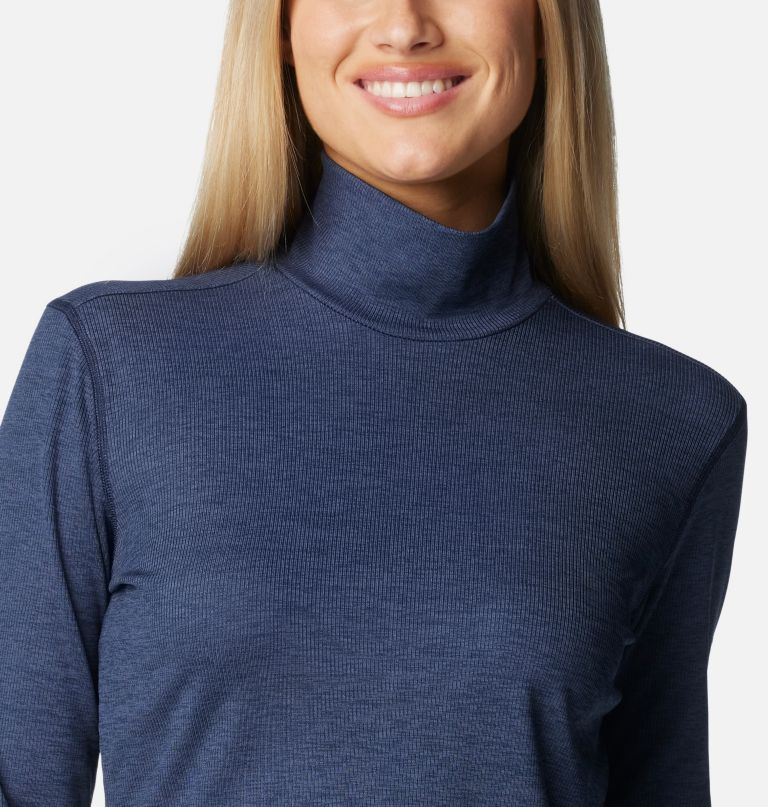 camisa feminina de gola alta e manga comprida em tricô boundless days
