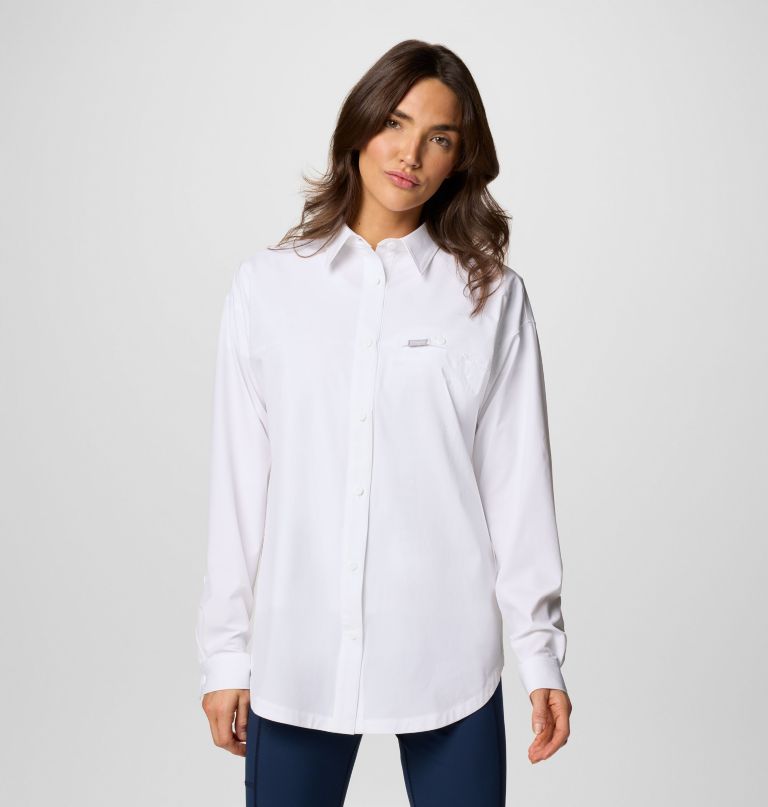 camisa feminina de manga comprida boundless trek para sobreposição de camadas ii