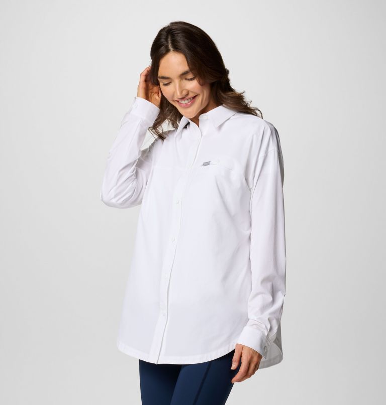 camisa feminina de manga comprida boundless trek para sobreposição de camadas ii