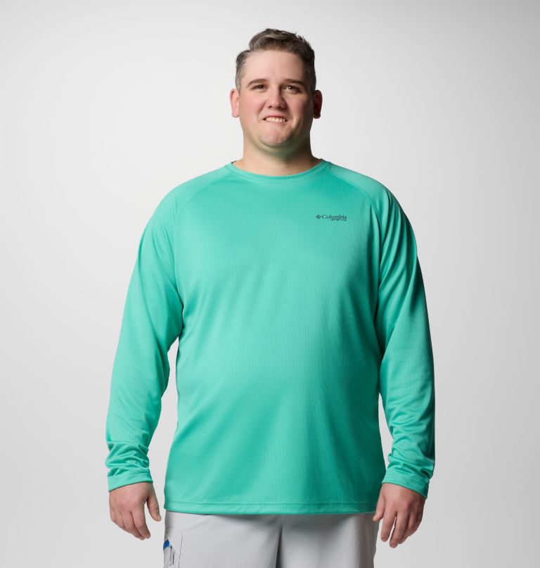 camisa masculina pfg solar stream de manga comprida - tamanho grande