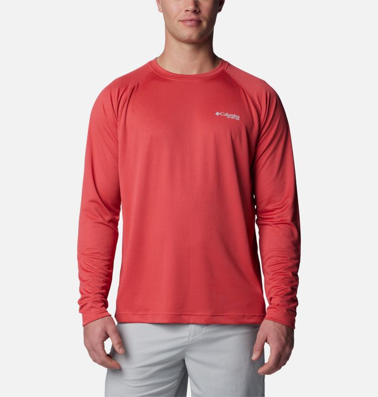 camisa de manga comprida pfg solar stream para homem - tamanho alto