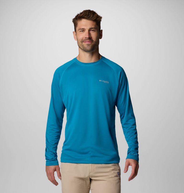 camisa de manga comprida pfg solar stream para homem - tamanho alto