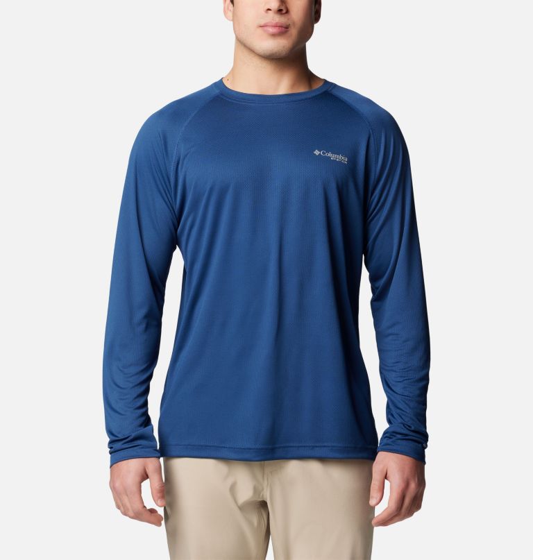 camisa de manga comprida pfg solar stream para homem - tamanho alto