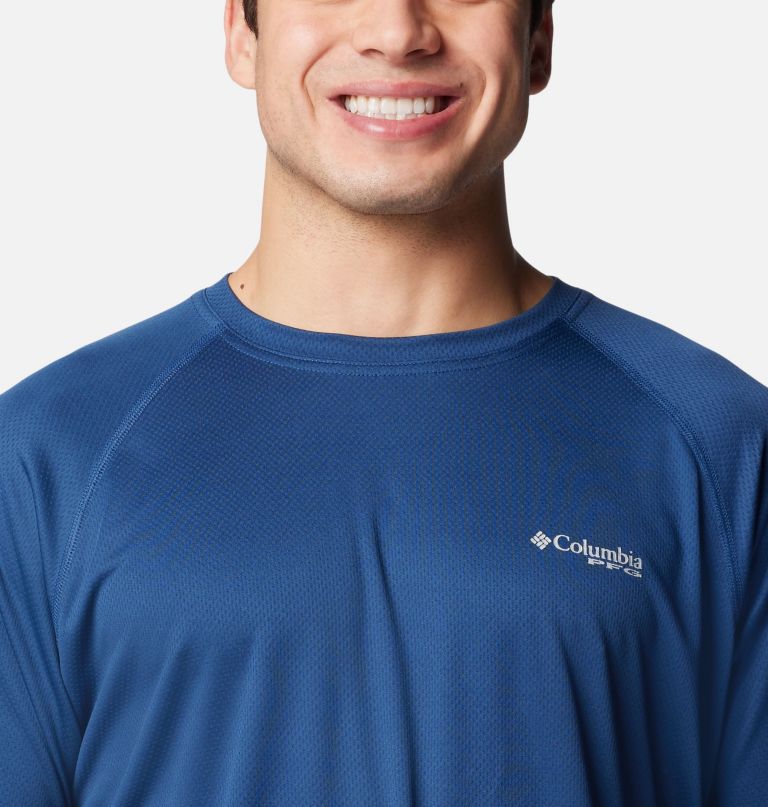 camisa de manga comprida pfg solar stream para homem - tamanho alto