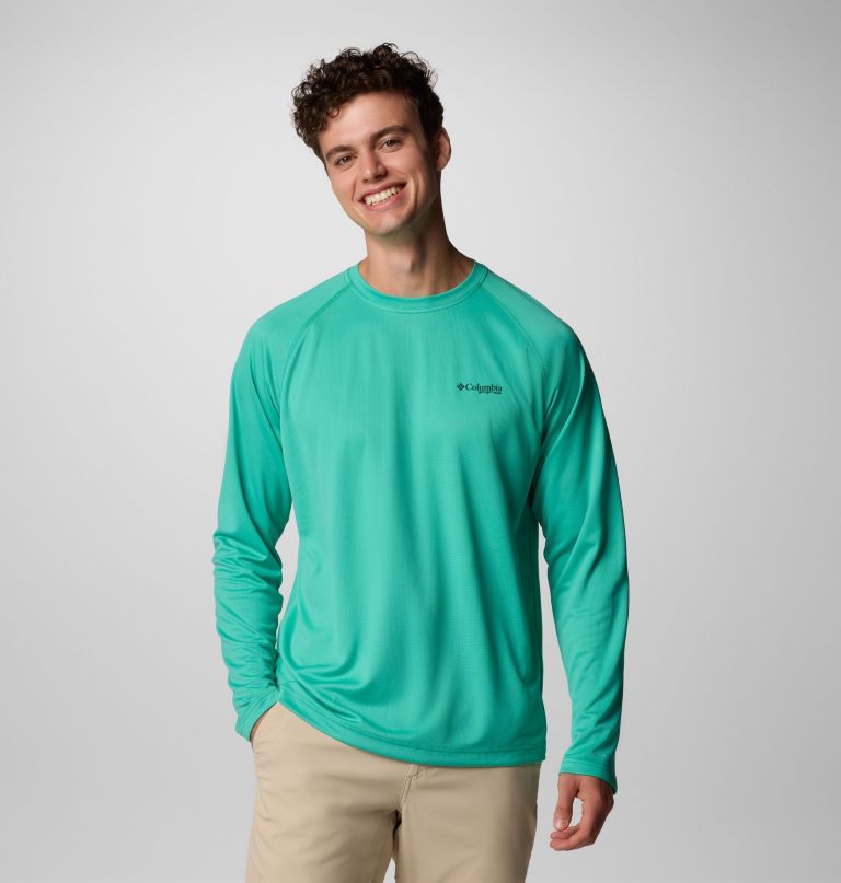 camisa de manga comprida pfg solar stream para homem - tamanho alto