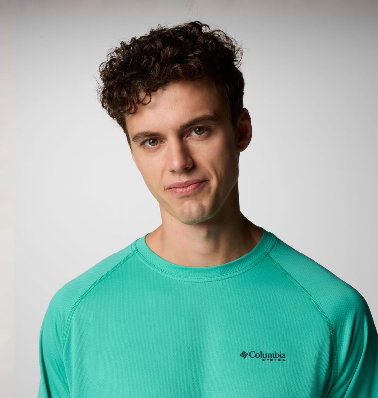 camisa de manga comprida pfg solar stream para homem - tamanho alto