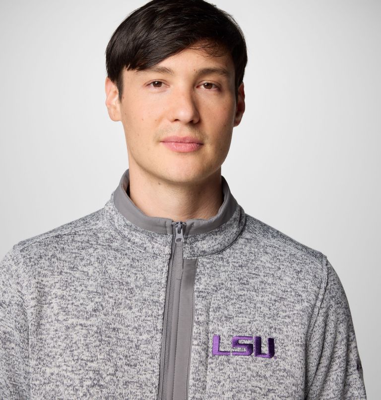 blusa de moletom masculina com meio zíper collegiate sweater weather - lsu