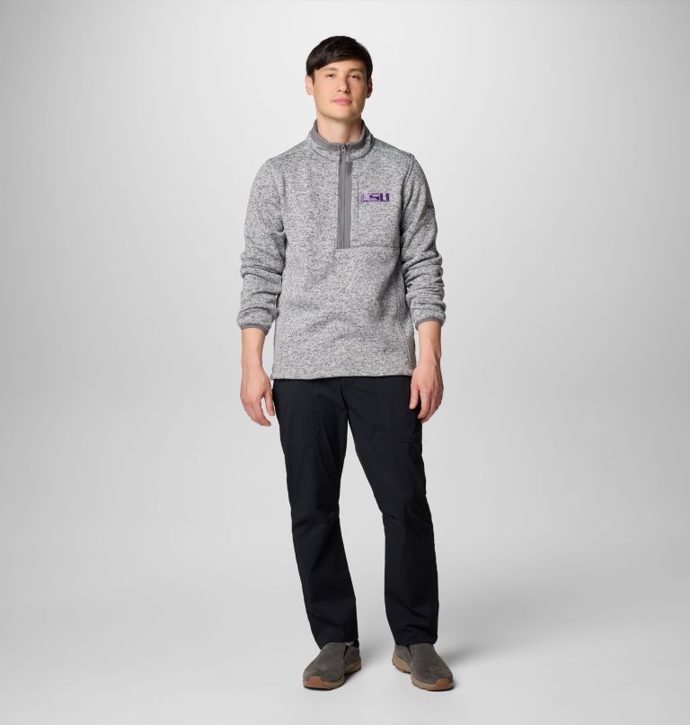 blusa de moletom masculina com meio zíper collegiate sweater weather - lsu