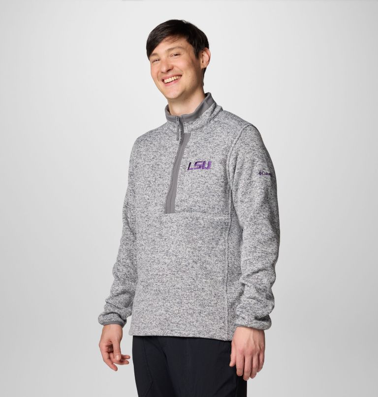 blusa de moletom masculina com meio zíper collegiate sweater weather - lsu