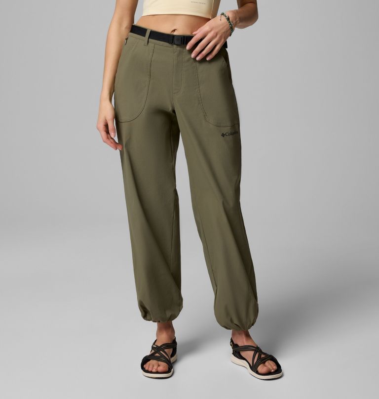 calças de nylon brea falls para mulheres