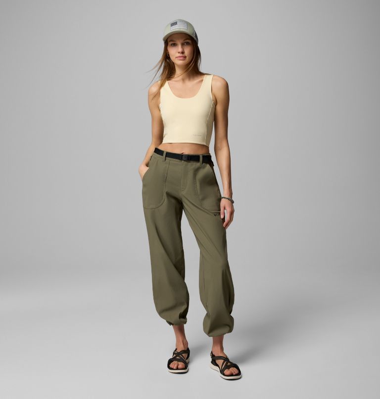 calças de nylon brea falls para mulheres