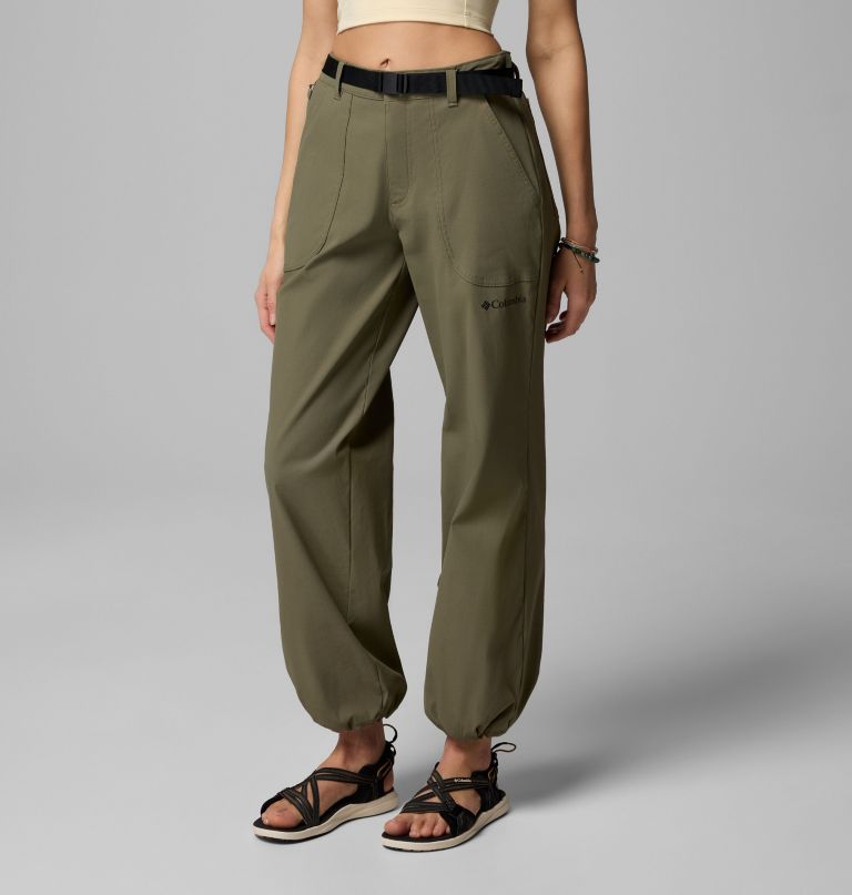 calças de nylon brea falls para mulheres