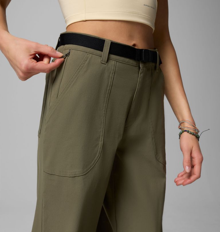 calças de nylon brea falls para mulheres