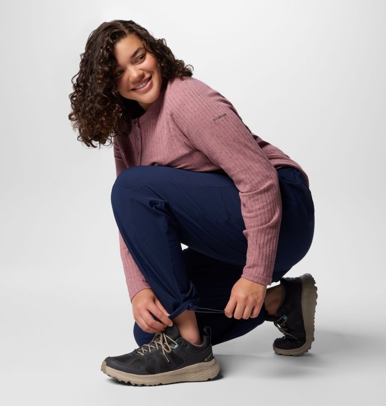 calça feminina leslie falls sem fecho - tamanhos grandes