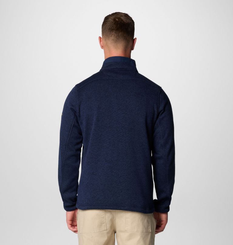 suéter masculino universitário com meio zíper modelo weather - michigan