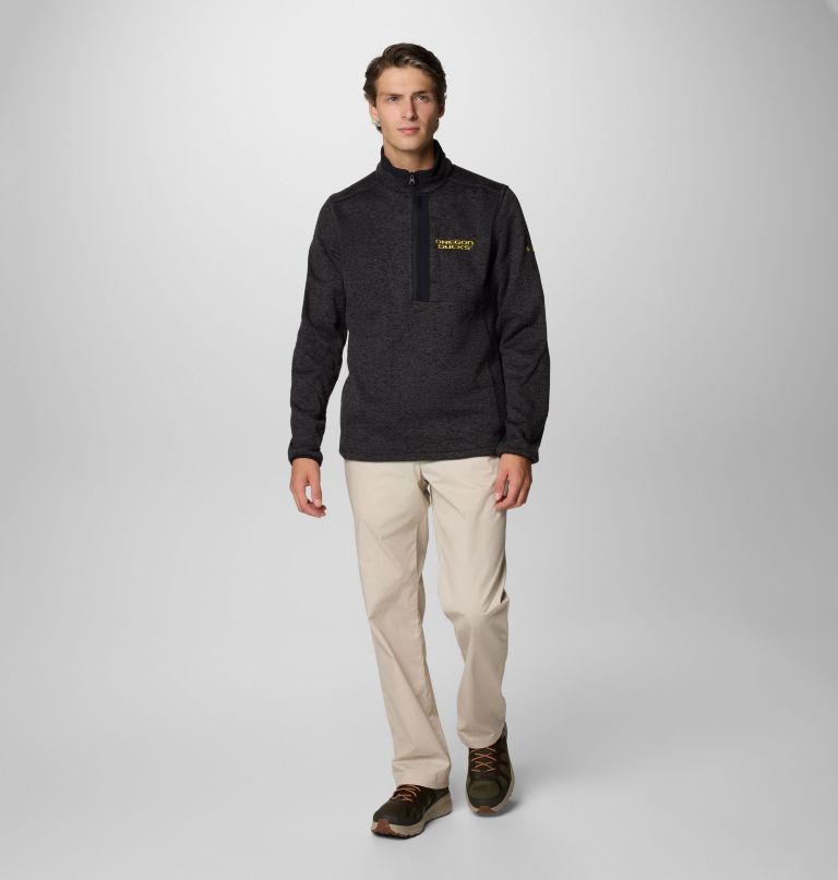 suéter masculino universitário com meio zíper modelo weather - oregon