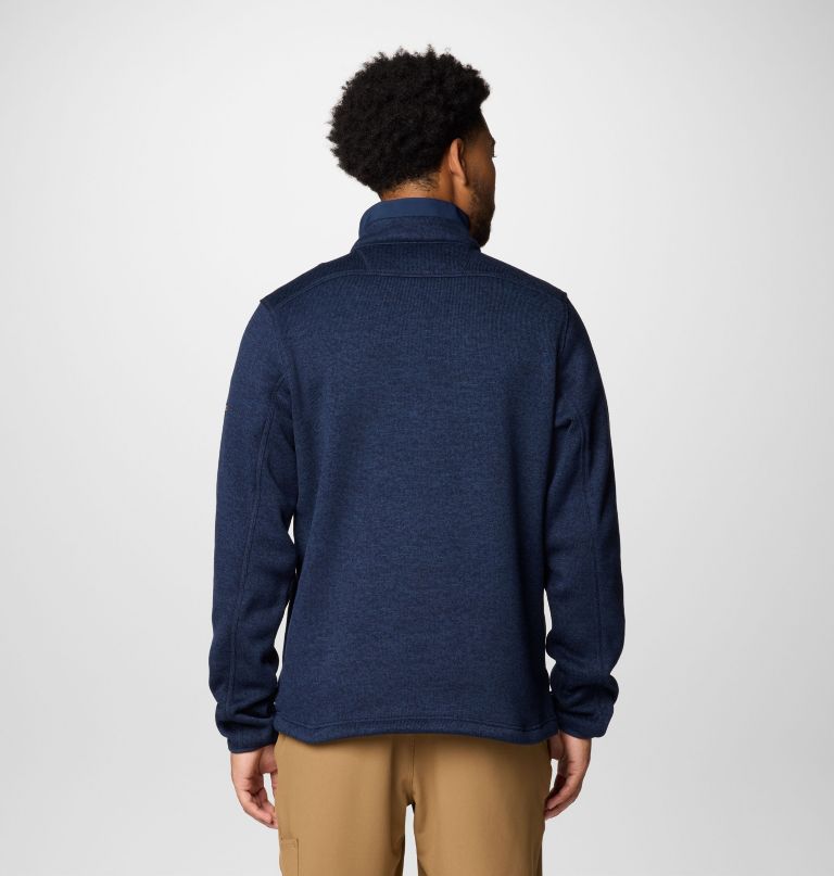 suéter masculino universitário com meio zíper modelo sweater weather - virgínia ocidental