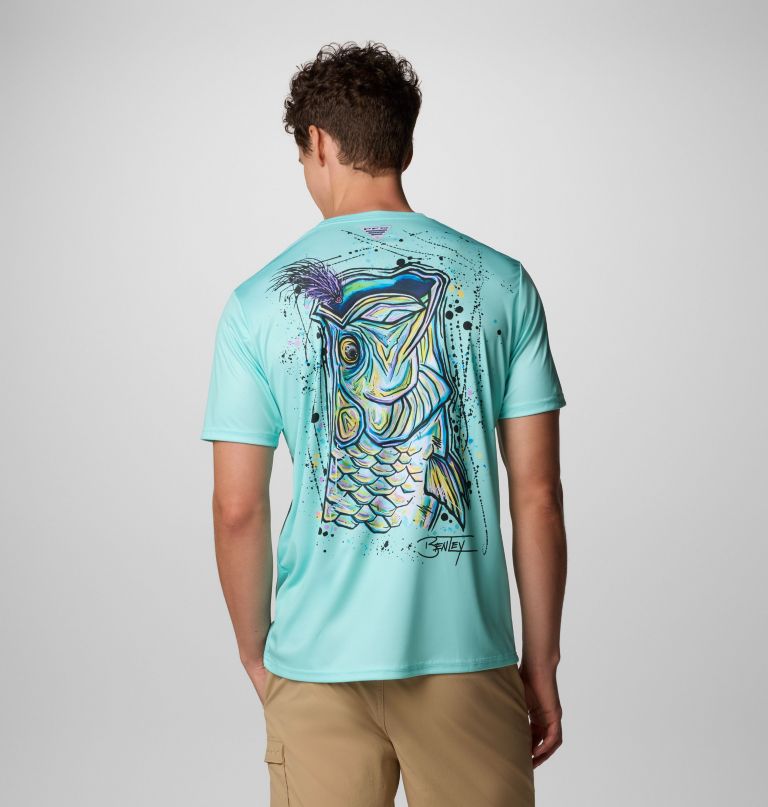 camisa masculina de manga curta terminal tackle pfg x bentley