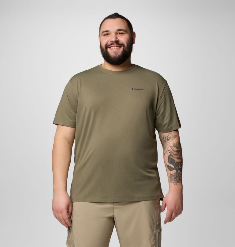 camiseta masculina tech trail utility de manga curta - tamanho grande