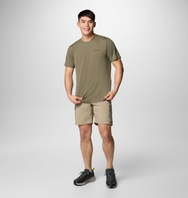 camiseta masculina tech trail utility de manga curta - tamanho grande