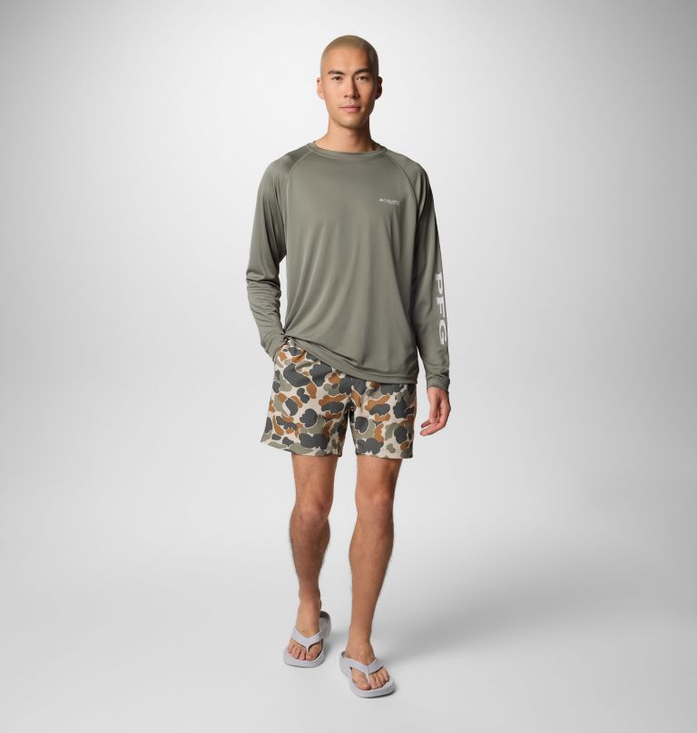 calções de banho estampados pfg rambler para homem