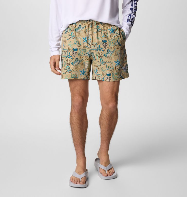 calções de banho estampados pfg rambler para homem