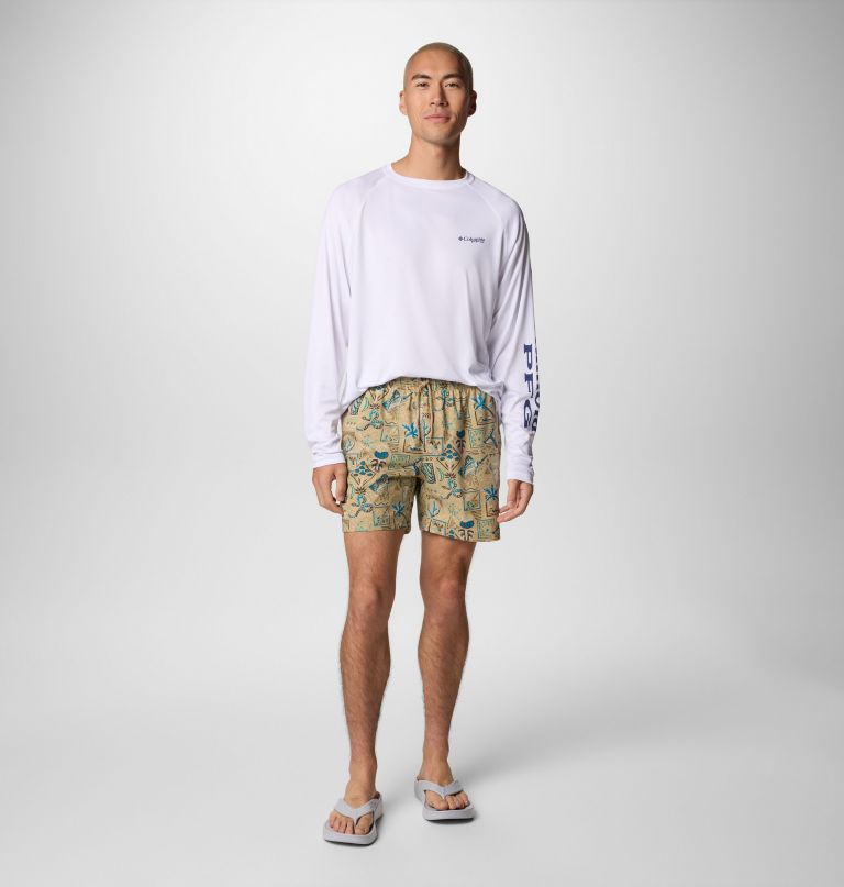 calções de banho estampados pfg rambler para homem