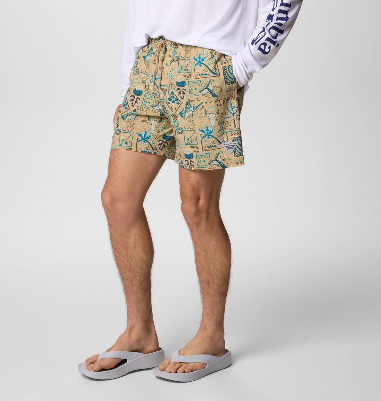 calções de banho estampados pfg rambler para homem