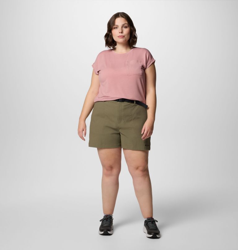 shorts femininos brea falls em nylon - tamanhos grandes