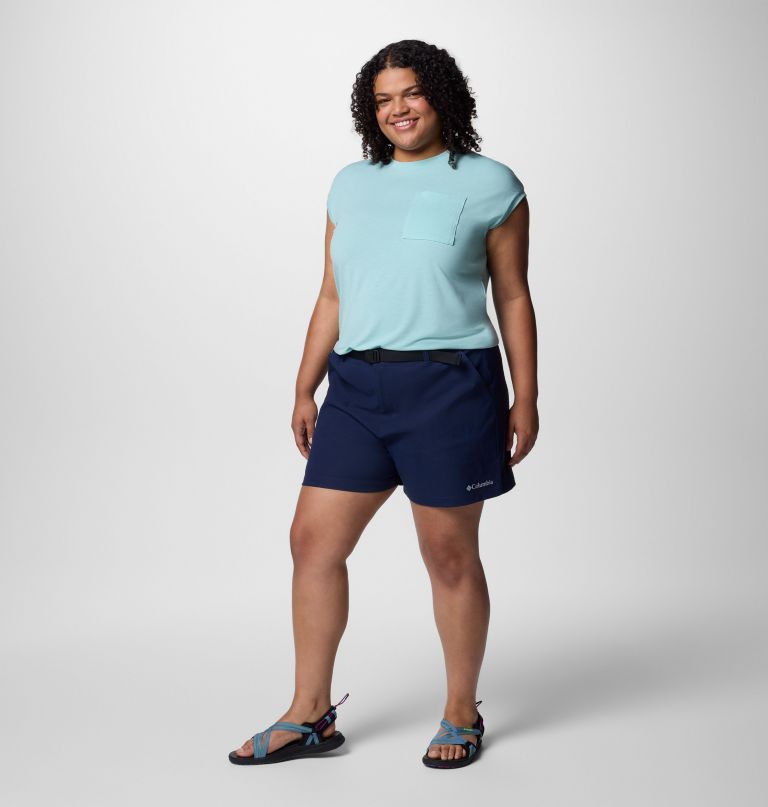 shorts femininos brea falls em nylon - tamanhos grandes