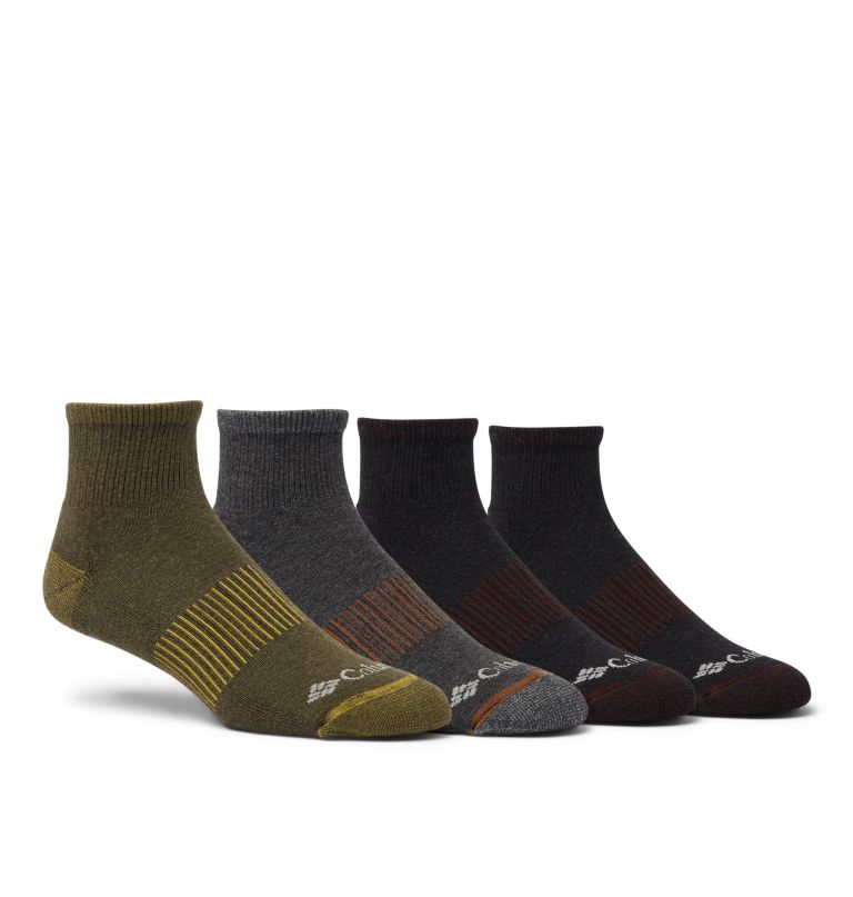 meias masculinas heather rib quarter - pacote com 4
