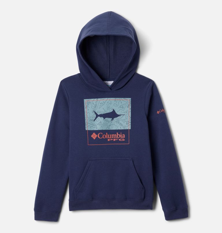 moletom com capuz pfg bathy-square para meninos