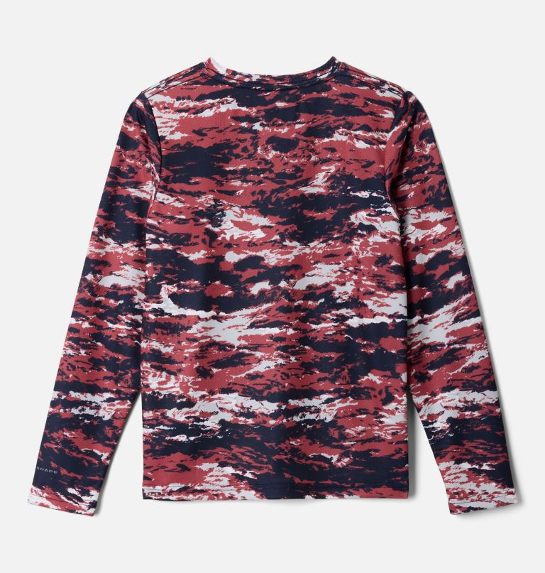 camisa de manga comprida infantil pfg solar stream com estampa.