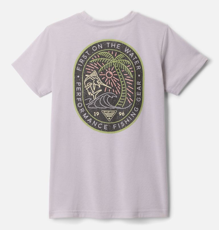 camiseta feminina pfg de manga curta com estampa