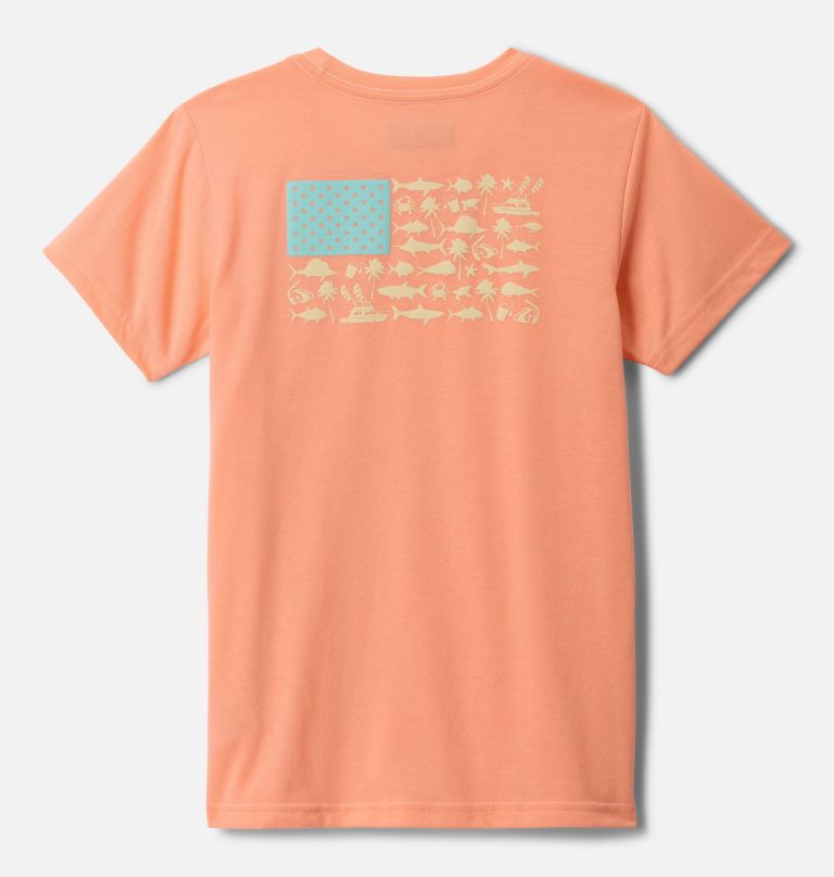 camiseta feminina pfg de manga curta com estampa