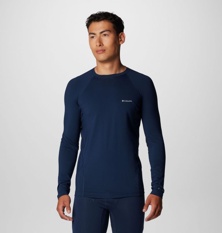 camiseta térmica masculina de gola redonda de peso médio