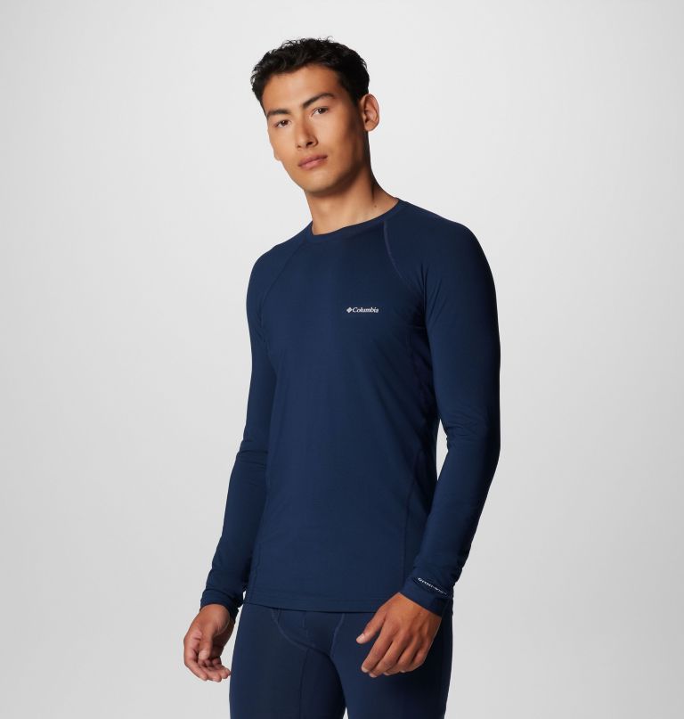 camiseta térmica masculina de gola redonda de peso médio