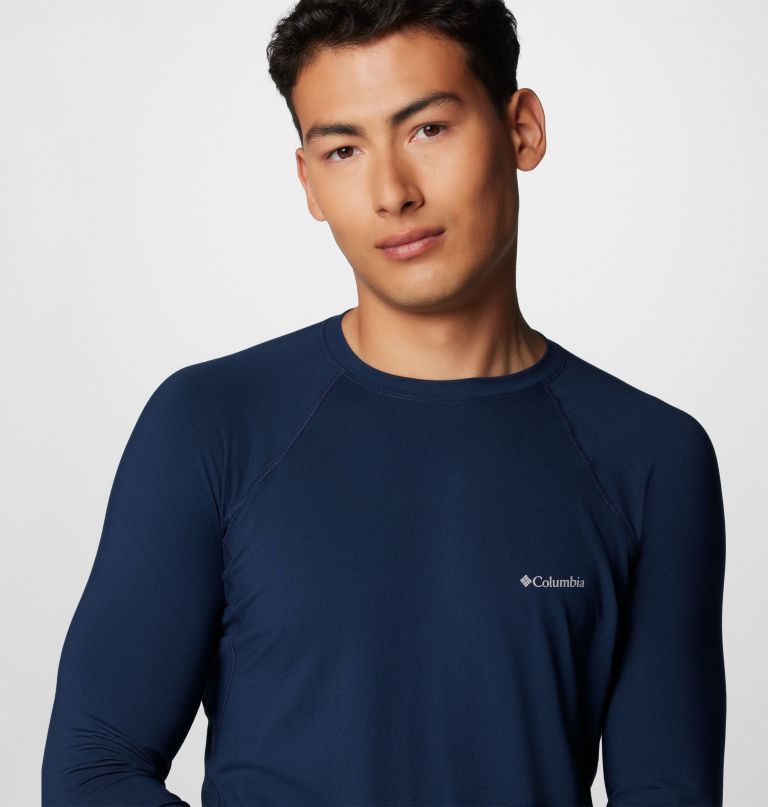 camiseta térmica masculina de gola redonda de peso médio