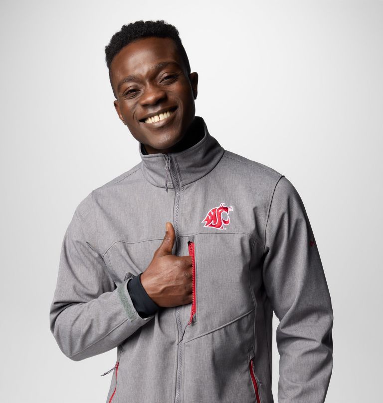 jaqueta softshell masculina universitária ascender iii - estado de washington
