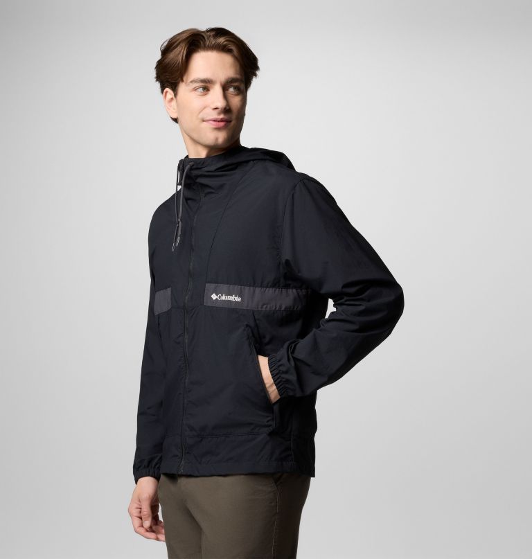 jaqueta corta-vento com capuz spire valley para homens - tamanho alto